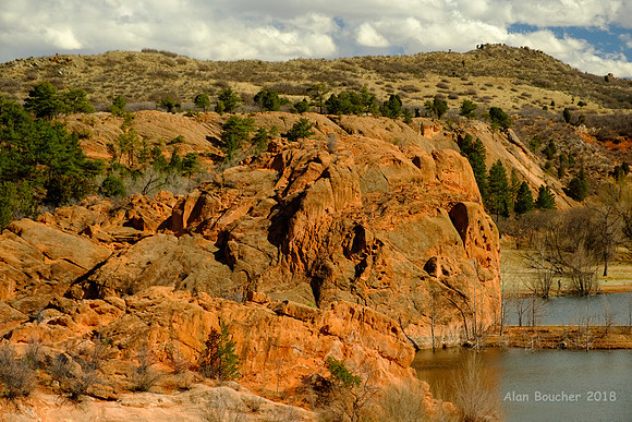 Cliff by the Pond