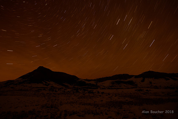 Star Trails over the Badlands