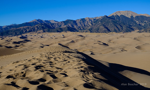Foot Prints on High Dune