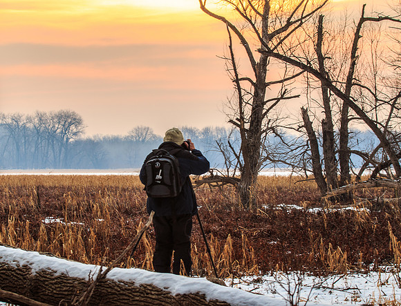 Al Capturing the River Landscape during Sunrise